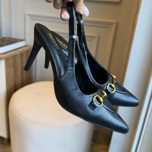 GUCCII GG SPARKLE HEELS - BLACK