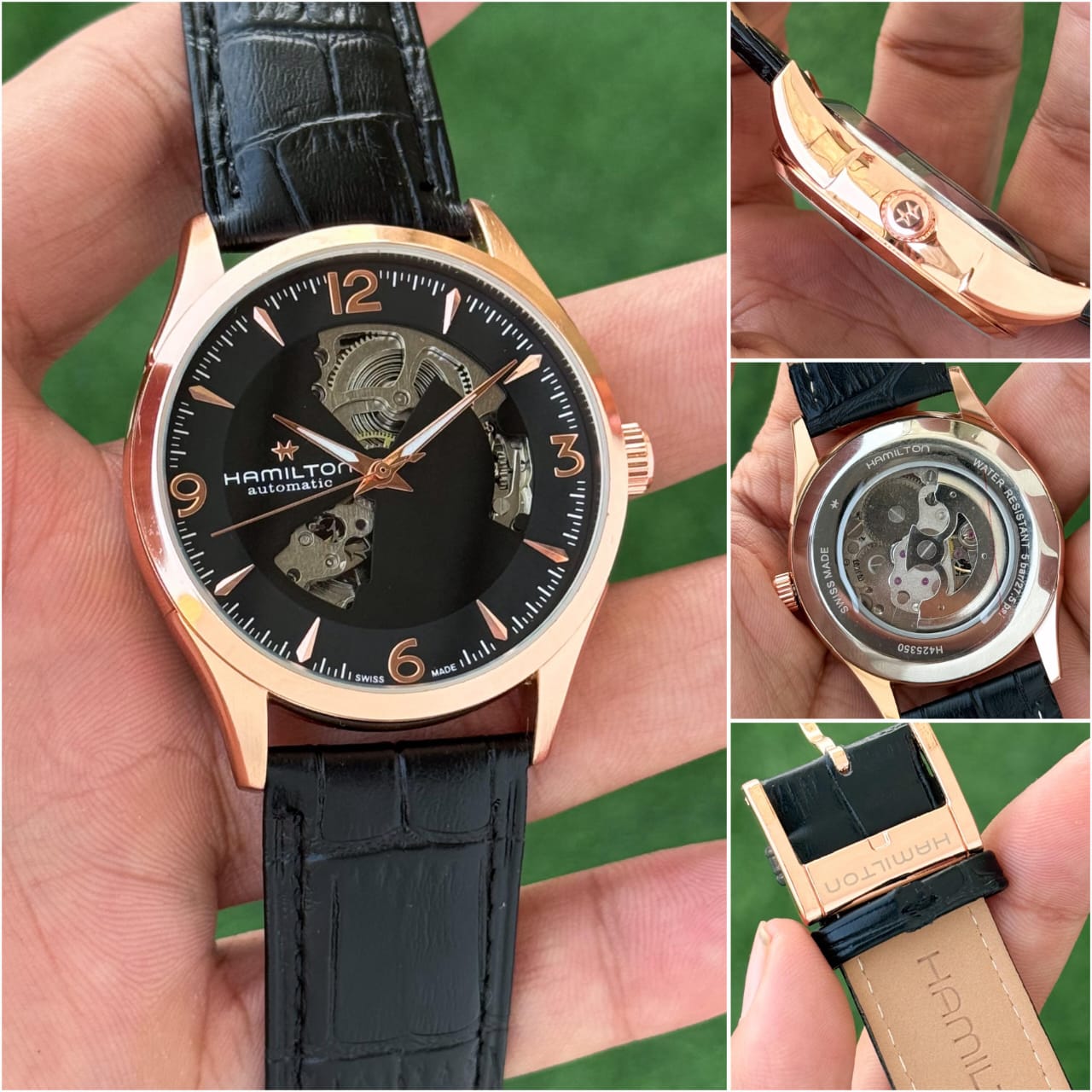 Hamiltonn Men’s Automatic Skeleton Watch - Image 2