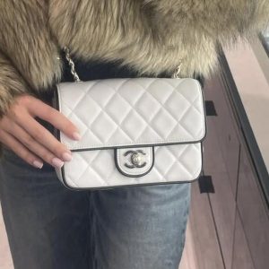 ChaneLL Pearl Classic Panda Flap Shoulder Bag With OG Box & Dust Bag