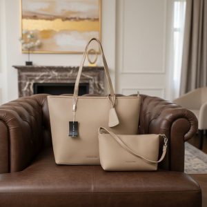 Charless & Keiteh Set Of Two Faux Leather Tote Bag