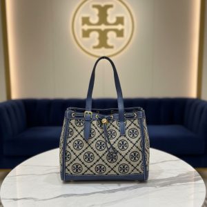 orYy Burch T Monogram Jacquard Tote Bag In Stock