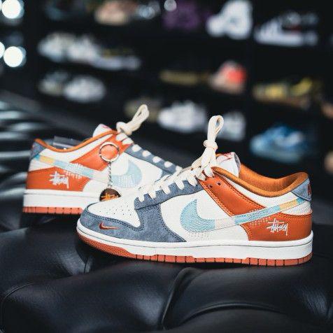 NIKES SB DUNK STUSSY GREY ORANGE 2025 