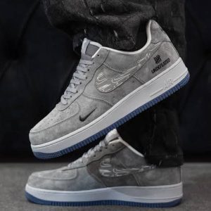 NIKES AIRFORCE CUSTOM UNDEFEATED GREY
