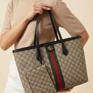 Guccis Ophidia GG Medium Tote With Detachable Pouch